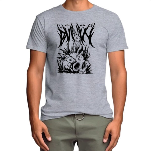 Camiseta Cinza Coelho Negro Dark Rabbit - Imagem 4