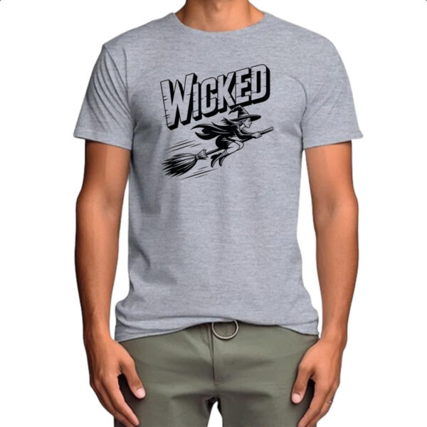 Camiseta Cinza Bruxa Wicked - Imagem 4
