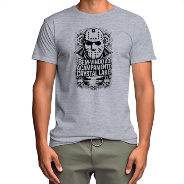 Camiseta Cinza Bem vindo a Cristal Lake - Imagem 4