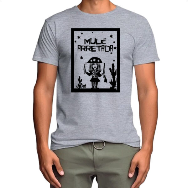 Camiseta Cinza Nordeste Mule Arretada - Imagem 4