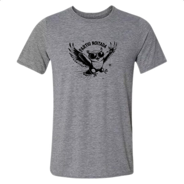 Camiseta Cinza Partiu Noitada Coruja