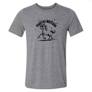 Camiseta Cinza Partiu Noitada Cavalo