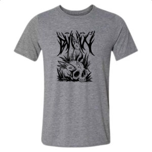 Camiseta Cinza Coelho Negro Dark Rabbit