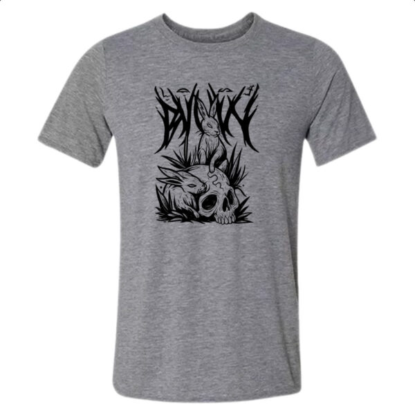 Camiseta Cinza Coelho Negro Dark Rabbit