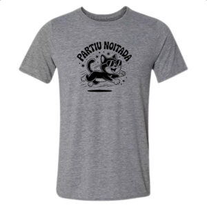 Camiseta Cinza Partiu Noitada Gato