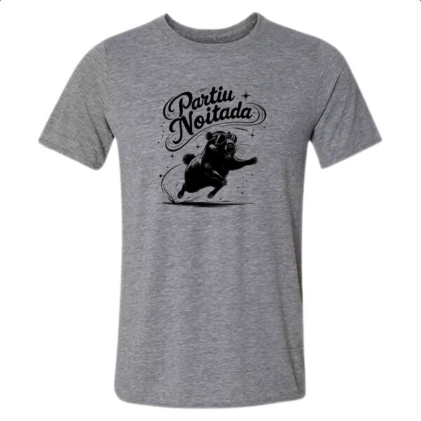 Camiseta Cinza Partiu Noitada Capivara