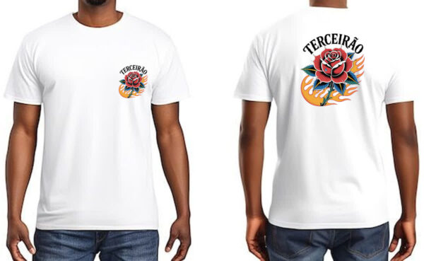 Camiseta Unissex Terceirao Rosa Flamejante FC - Imagem 3