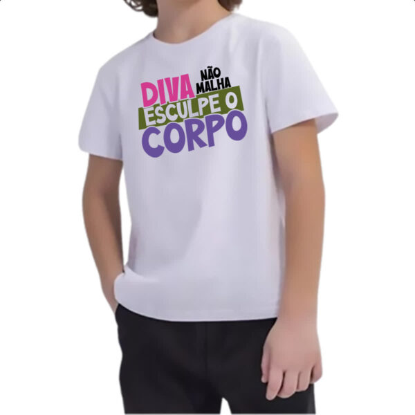 Camiseta Infanto Juvenil Diva nao malha - Imagem 2