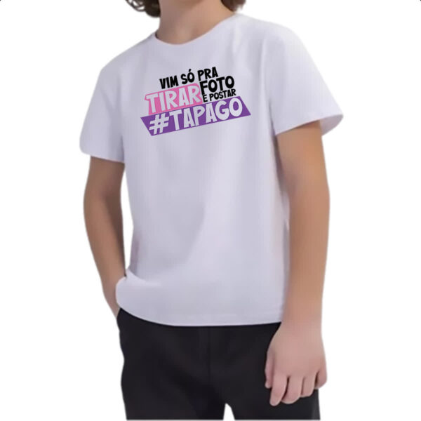 Camiseta Infanto Juvenil Vim so pra tirar foto - Imagem 2