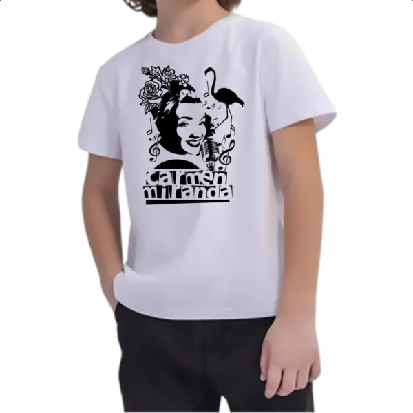 Camiseta Infanto Juvenil Carmen Miranda PB Arte - Imagem 2