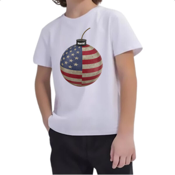 Camiseta Infanto Juvenil Meme Bomba EUA Magnitsky - Imagem 2