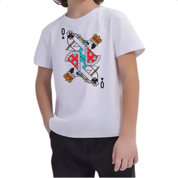 Camiseta Infanto Juvenil Baralho Rainha Freddy Mercury - Imagem 2