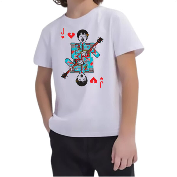 Camiseta Infanto Juvenil Baralho Valete Paul McCartney - Imagem 2
