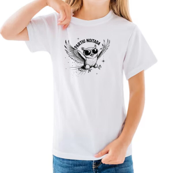 Camiseta Infanto Juvenil Partiu Noitada Coruja - Imagem 3