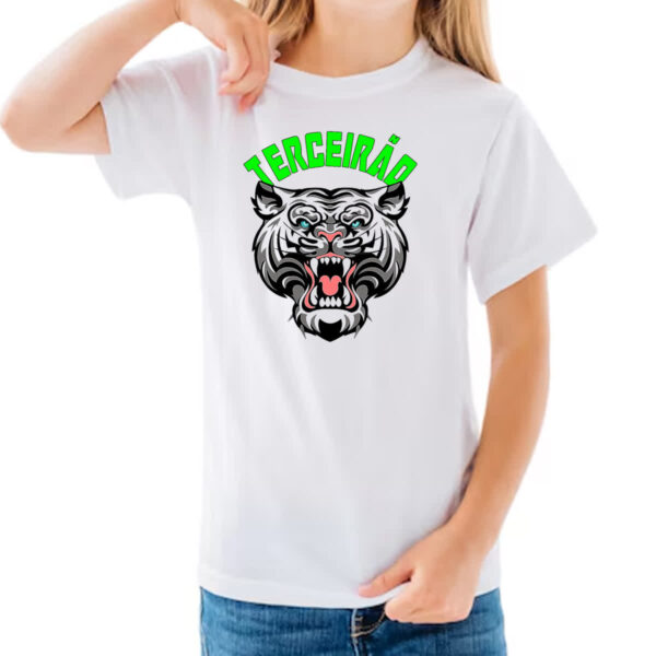 Camiseta Infanto Juvenil Terceirao Tigre rugindo - Imagem 3