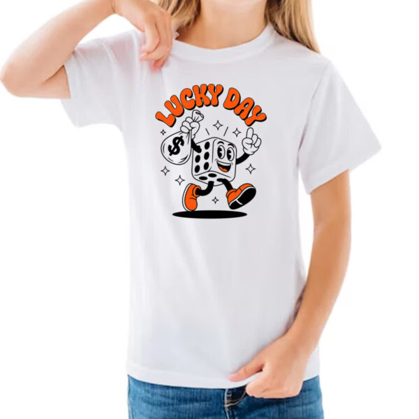 Camiseta Infanto Juvenil Dia de sorte - Imagem 3