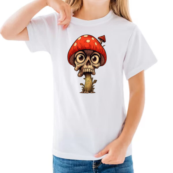 Camiseta Infanto Juvenil Cogumelo Skull - Imagem 3