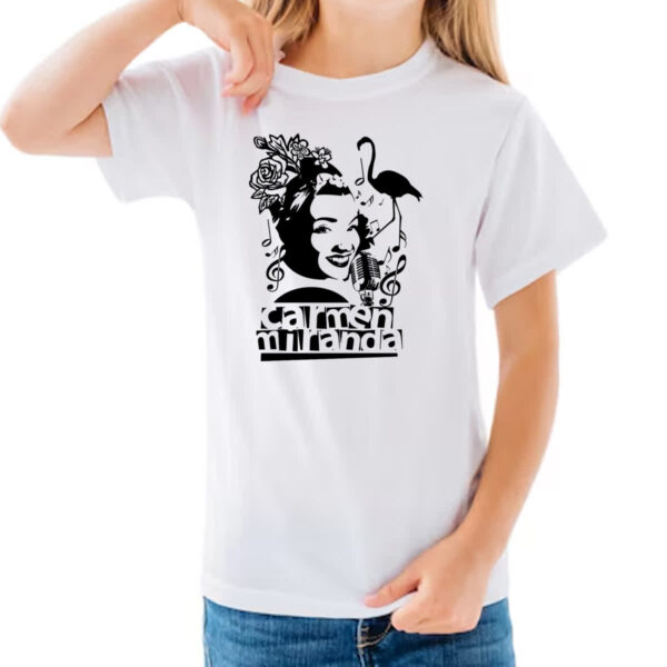 Camiseta Infanto Juvenil Carmen Miranda PB Arte - Imagem 3
