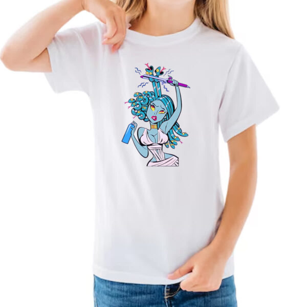Camiseta Infanto Juvenil Medusa fazendo Chapinha - Imagem 3