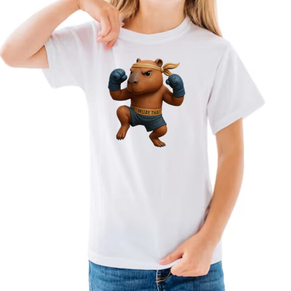 Camiseta Infanto Juvenil Capivara Muay Thai - Imagem 3