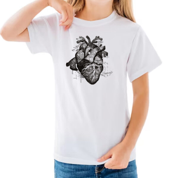 Camiseta Infanto Juvenil Coracao Restless Heart - Imagem 3