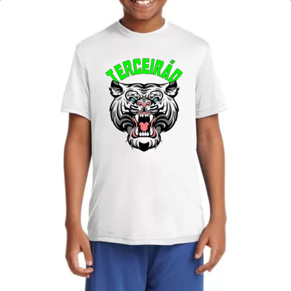 Camiseta Infanto Juvenil Terceirao Tigre rugindo - Imagem 4