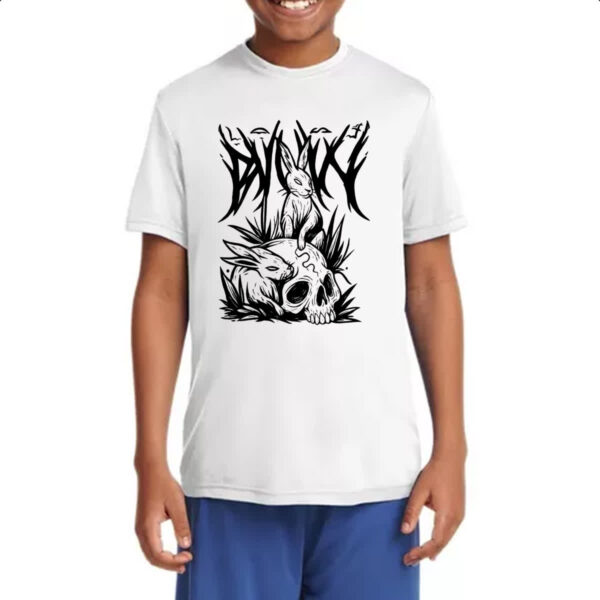 Camiseta Infanto Juvenil Coelho Negro Dark Rabbit - Imagem 4