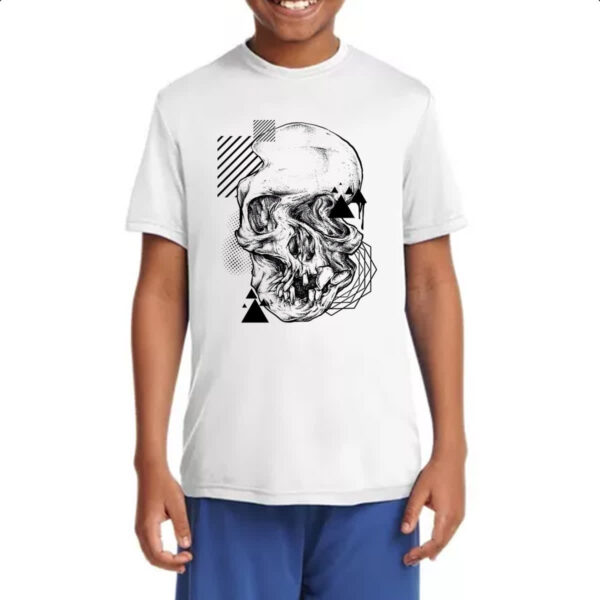 Camiseta Infanto Juvenil Geometric Skull Caveira - Imagem 4