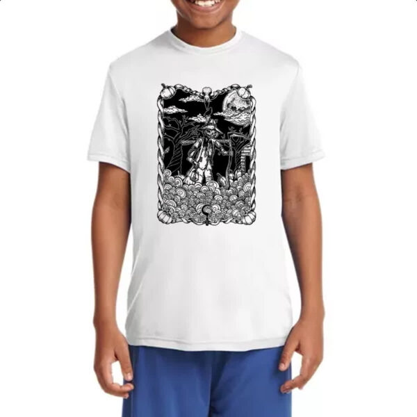 Camiseta Infanto Juvenil O Espantalho Black White Arte - Imagem 4