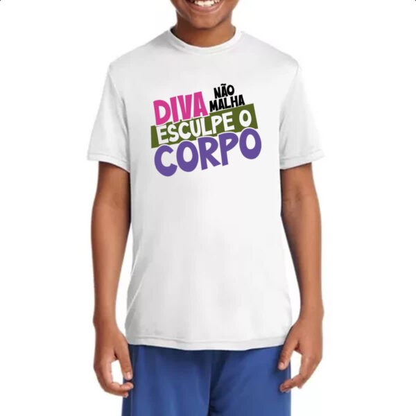 Camiseta Infanto Juvenil Diva nao malha - Imagem 4