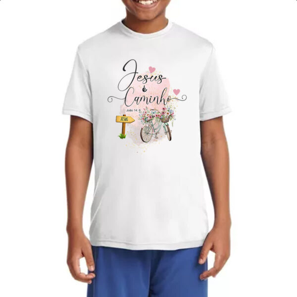 Camiseta Infanto Juvenil Gospel Jesus e o caminho - Imagem 4
