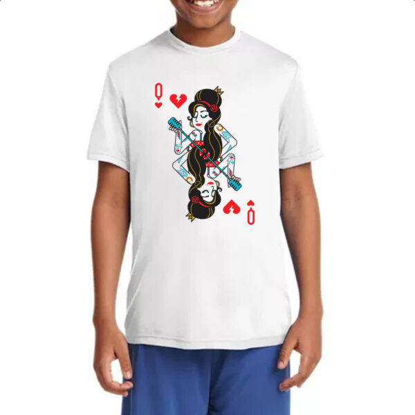 Camiseta Infanto Juvenil Baralho Rainha Amy Winehouse - Imagem 4