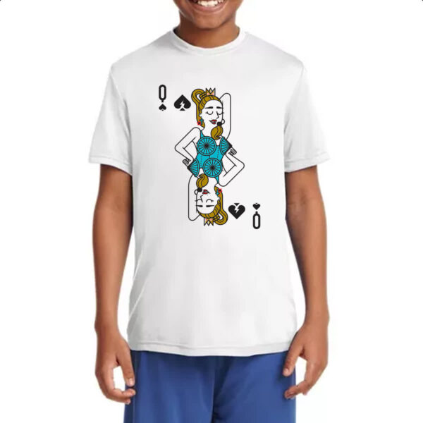 Camiseta Infanto Juvenil Baralho Rainha Madonna - Imagem 4