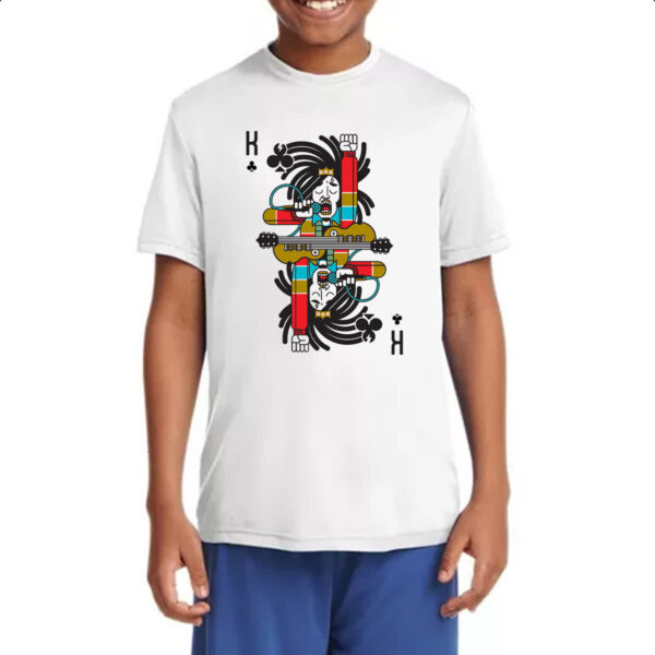 Camiseta Infanto Juvenil Baralho Rei Bob Marley - Imagem 4