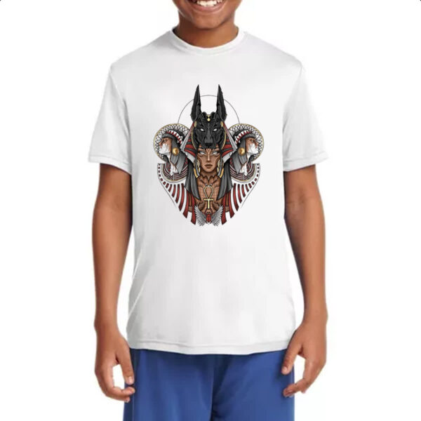 Camiseta Infanto Juvenil Anubis Ankh Escaravelho - Imagem 4
