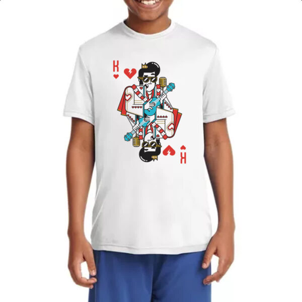 Camiseta Infanto Juvenil Baralho Rei Elvis - Imagem 4