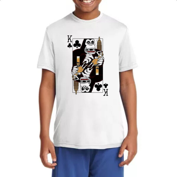 Camiseta Infanto Juvenil Baralho Rei King Kong Parodia - Imagem 4