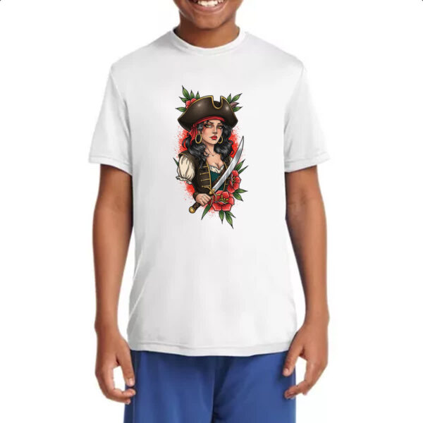 Camiseta Infanto Juvenil Lady Pirata - Imagem 4