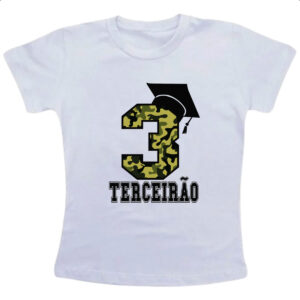 Camiseta Infanto Juvenil Terceirao Camuflagem 3 com capelo