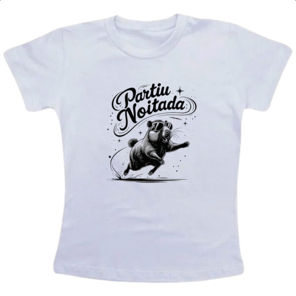 Camiseta Infanto Juvenil Partiu Noitada Capivara