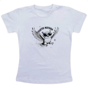 Camiseta Infanto Juvenil Partiu Noitada Coruja