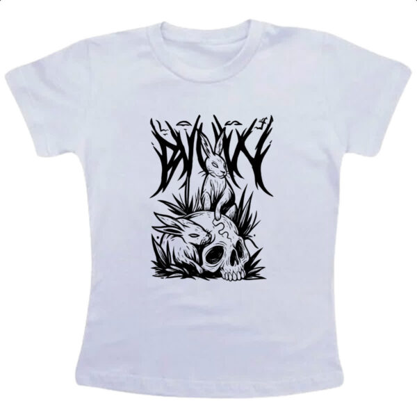 Camiseta Infanto Juvenil Coelho Negro Dark Rabbit