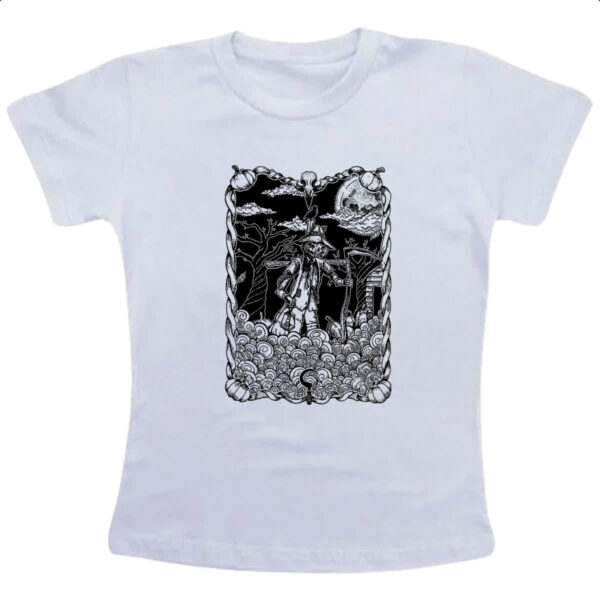 Camiseta Infanto Juvenil O Espantalho Black White Arte