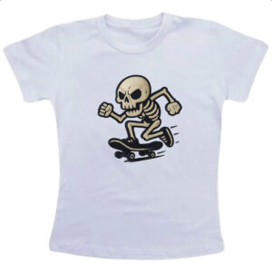 Camiseta Infanto Juvenil Caveira Halloween de Skate
