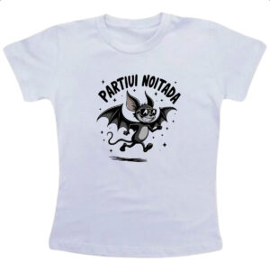 Camiseta Infanto Juvenil Partiu Noitada Morcego