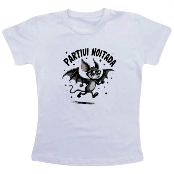 Camiseta Infanto Juvenil Partiu Noitada Morcego