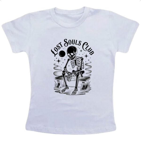Camiseta Infanto Juvenil Caveira Lost Souls Club