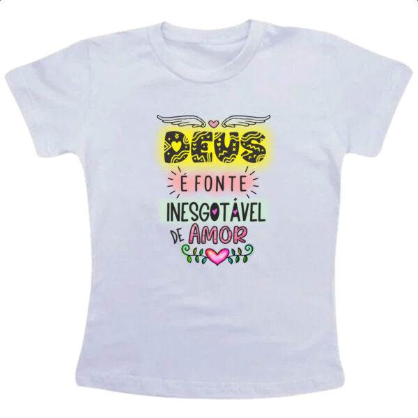 Camiseta Infanto Juvenil Gospel Fonte inesgotavel