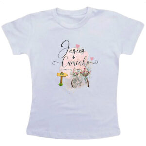 Camiseta Infanto Juvenil Gospel Jesus e o caminho