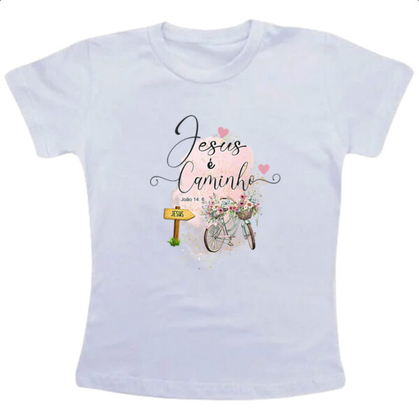Camiseta Infanto Juvenil Gospel Jesus e o caminho